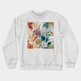 3D paper illustration of floral arrangement in shades of lavender and pink Crewneck Sweatshirt